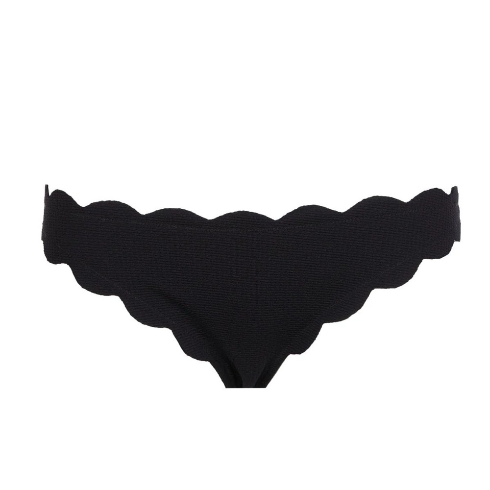 MARYSIA Low-Rise Scalloped Brazilian Bikini Bottom